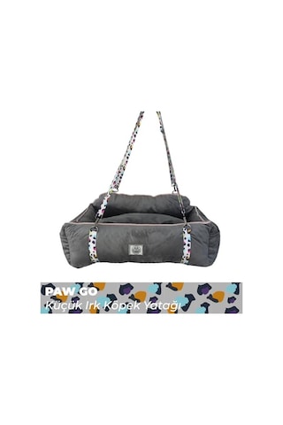 Pawgo, Premium Taşınabilir Kedi Ve Köpek Araba Koltuğu, Tasma Klipsli, Ayarlanabilir Kayışlı Antrasit, 50x62x22