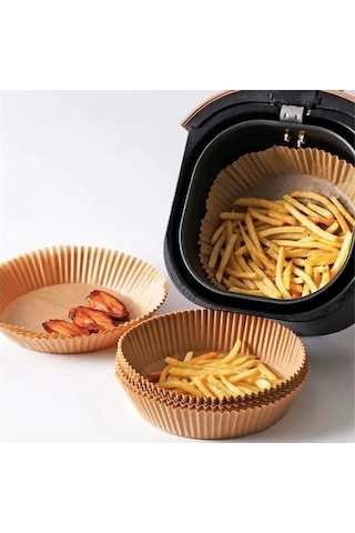 50 Adet Airfryer Pişirme Kağıdı Hava Fritözü Tek Kullanımlık