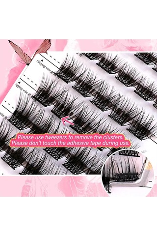 Pazly Z'lraqı Doğal Hacimli Kirpikler 10+12+14mm 30 Adet+pençe Hediye Sahte Vizon Gümüş