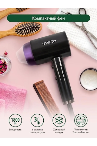 Marta Saç Kurutma Makinesi, 1800w Başlıklı Saç Kurutma Makinesi 140763762