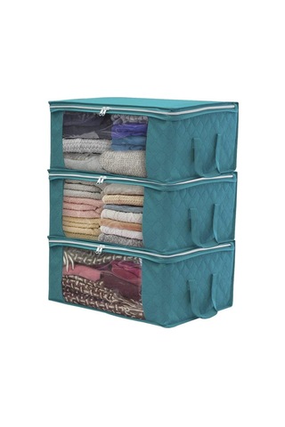 Cc Globall 3 X 48x35x20cm Yatak Düzenleyici Mavi