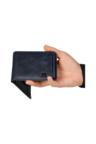 Mft Leather Design Hakiki Deri Erkek Kartlıklı Cüzdan Fossil 5750 Lacivert