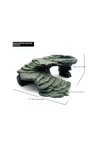 Suofeng Kahraman Kaplumbağa Güneşlenme Platformu - Sürüngenler İçin Konforlu Dinlenme Ve Saklanma Yeri, Akvaryum Dekorasyonu Reçine Malzeme