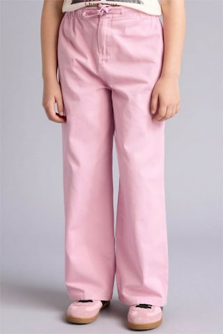 Defacto Wıde Leg Düz Paça Gabardin Pantolon Kız Çocuk G0607a826smpn171 Pembe-pn171