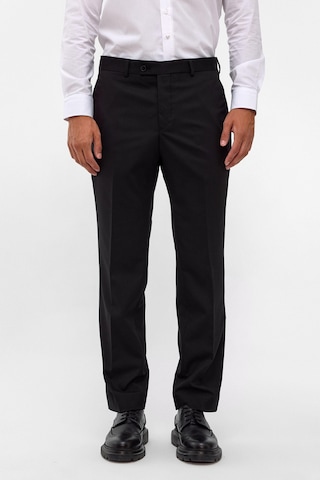 Süvari Bol Kalıp Geniş Paça Premium Kalite Düz Erkek Kumaş Pantolon Siyah