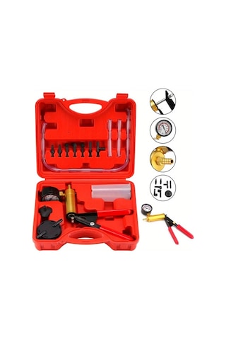 Xuweiwei 1 Adet Alüminyum Manuel Vakum Pompası Seti Red Set Arazi Araçları İçin El Tipi Fren Tamir Seti Vakum Test Ve Fren Hidroliği Değişimi