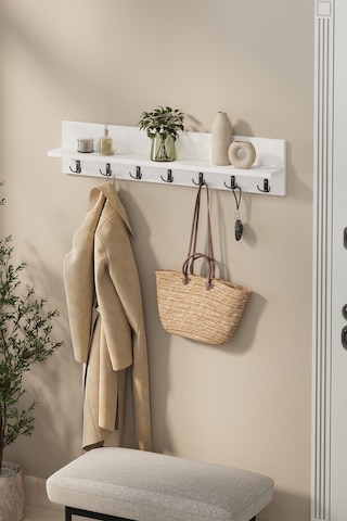 Bofigo Portmanto Duvar Askılığı Elbise Askılığı Yıldız Beyaz 91 Cm Beyaz