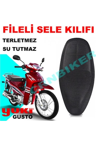 Yuki Gusto Motosiklet Sele Kılıfı 3D Çift Katlı Fileli