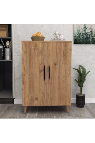 Reyo Home Enda 3 Raflı 2 Kapaklı Çok Amaçlı Dolap Atlantik Çam