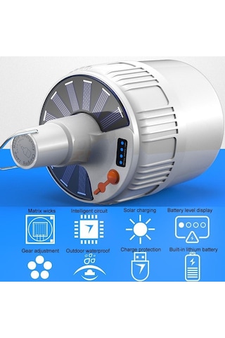 Cbtx Bahçe Aydınlatma Şarj Edilebilir Led Güneş Ampul Işık Su Geçirmez Gece Pazarı Durak Enerji Tasarruflu Lamba, Model: 42led Uzaktan Kumanda