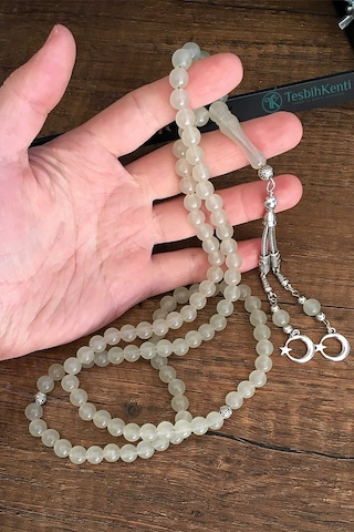 Tesbih Kenti 99'Luk Küre Taneli Kedi Gözü Namaz Tesbihi