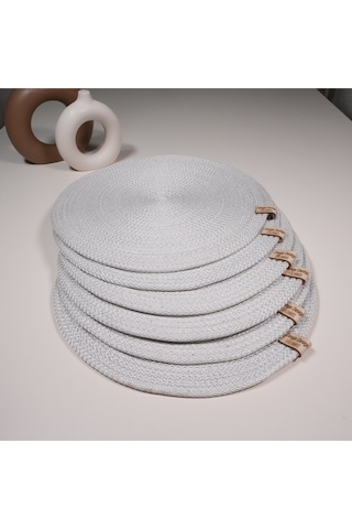 Zengin Design Home 10 Yuvarlak Runner & Amerikan Servisi Beyaz