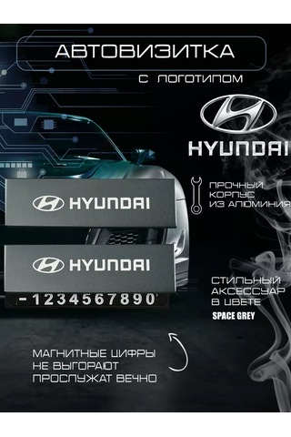 Hyundai Hyundai Araba İçin Numara Kartı 252965801