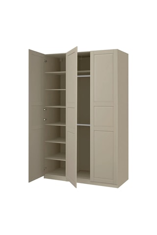 Ikea Gri Geniş Kapaklı Gardırop 150x58x236 Cm