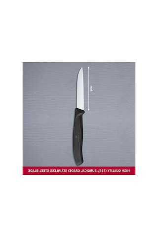 Düz Soyma Bıçağı, 8 Cm Uzunluğunda, Siyah Renkli 005 Sarı