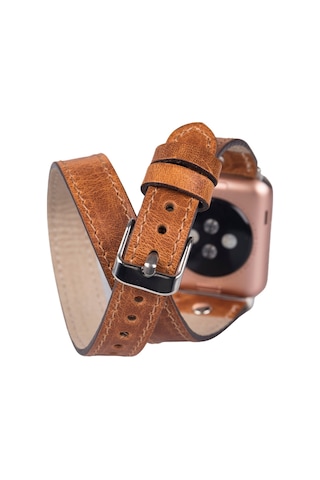 Apple Uyumlu, Watch Deri Kordon 42-44-45mm Slim Dt St V18