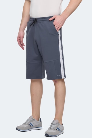 Slazenger Polona 2 Li Set Erkek Cepli Kapri Şort Siyah - Koyu Gri