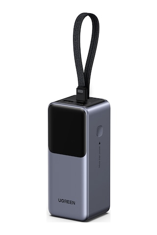 Ugreen Nexode 20.000 Mah 130 W Akıllı Ekranlı Dahili Kablolu Hızlı Şarj Powerbank, 55365b Gri