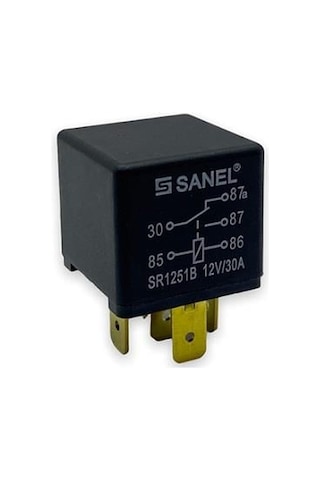 Sanel 12v Röle 5 Uçlu 30 A Çift Platin 30-85-86-87-87a