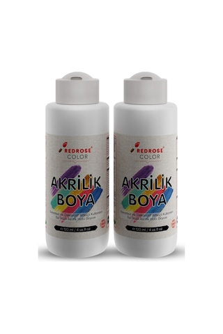 Red Rose Beyaz Akrilik Boya 2'li Set 2 x 120 ML