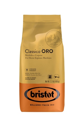 Bristot Classico Oro Orta Kavrulmuş Premium İtalyan Espresso Çekirdek Kahve 1 KG
