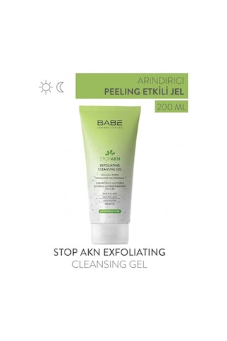 Babe Stop Akn Exfoliating Cleansing Gel 200ml - Peeling Etkili Temizleme Jeli