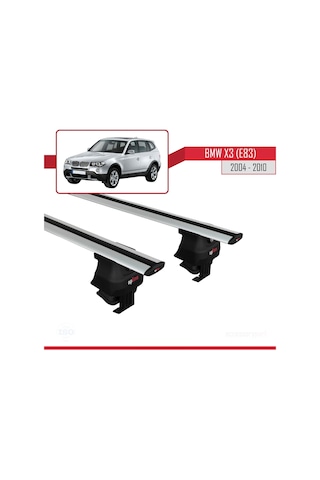 Bmw X3 E83 2004-2010 Arası İle Uyumlu Ace-4 Ara Atkı Tavan Barı Gri