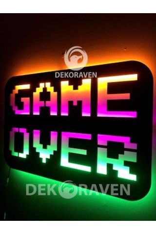 Game Over Led Işıklı Tablo (523524613)