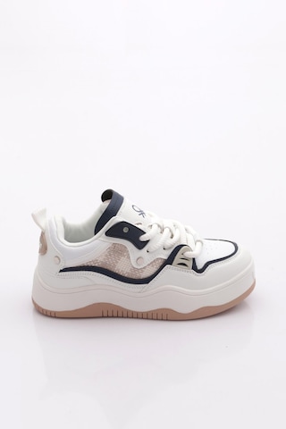 Benetton Bni-12157 Kadın Sneaker Ayakkabı Beyaz Lacivert