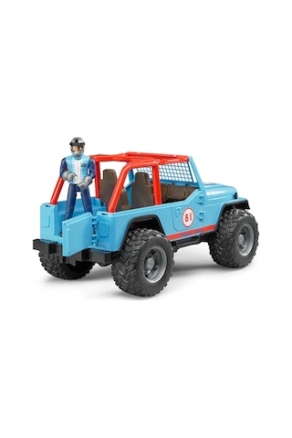 Jeep Cross Mavi Safari Aracı Ve Kasklı Pilotu