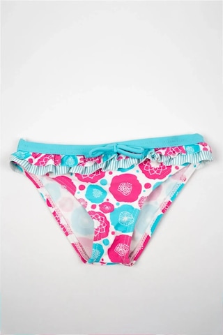 Adisia Kız Bebek Turkuaz Fırfırlı Pembe Çiçekli Bikini Altı Turkuaz