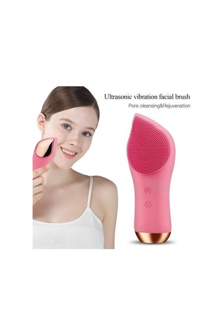 Elektrikli Yüz Temizleme Fırçası Isıtma Silikon Sonic Titreşim Yüz Fırça Cilt Gözenek Temizleyici Masaj Usb Şarj Edilebilir Elektrikli Yüz Temizleme Cihazları Ts1cpt Pembe