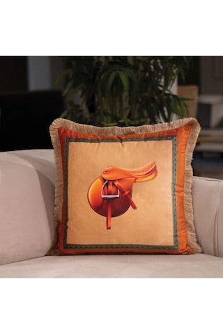 Saddle Desen Kadife Yastık/kırlent Dolgu Boncuk, Elyaf Uluslararası Yıkama Ve Solmama Sertifikası Çok Renkli