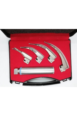 Pulsemed Fiberoptik Çelik Laringoskop Set 4 Bıçaklı No: 1-2-3-4