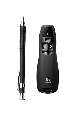 Logitech R400 Presenter, Usb Alıcı Üzerinden Kablosuz 2,4 Ghz Bağlantı, 15 M Menzil, Kırmızı Lazer İşaretleyici, Sezgisel Kullanım Elemanları, 6 Tuş, Pil Göstergesi, Pc - Siyah, İngilizce Ambalaj