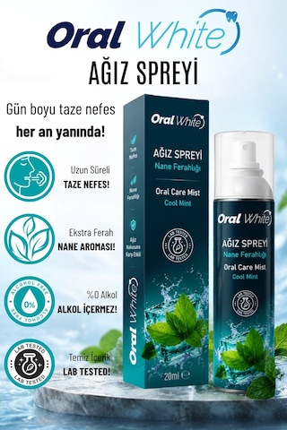 Oral White Ağız Kokusu Giderici Ve Önleyici Sprey 20 ML