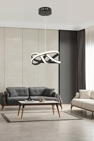 Vino Riserva Model Siyah Renk Metal Salon Mutfak Oturma Yatak Odası Modern Led Sarkıt Avize Gold