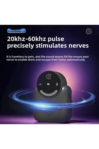 Xuweiwei Beyaz Usb Cok Fonksiyonlu Akilli Degisken Frekansli Elektronik Sessiz Ses Dalgasi Kedi Fare Cihazi