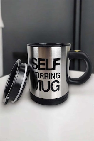 Yazılı Mug Kupa Karıştırıcı Özelliği Ve Paslanmaz Çelik