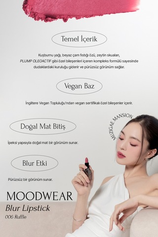 Muzigae Mansion Moodwear Blur Lipstick 006 Ruffle