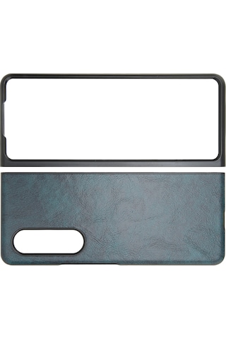 Galaxy Uyumlu Z Fold 3 Koyu Yeşil İş Derisi Kılıf Kaiyi