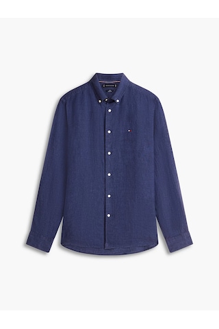 Tommy Hilfiger Mw0mw41530 Pigment Dyed Li Solid Rf Erkek Gömlek Lacivert