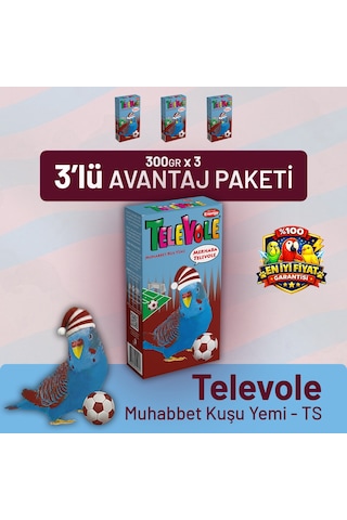 Televole Muhabbet Kuşu Yemi Ts- 3 Adet 300 G