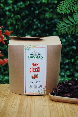 Davras Organik Hibisküs Nar Çiçeği 50 G