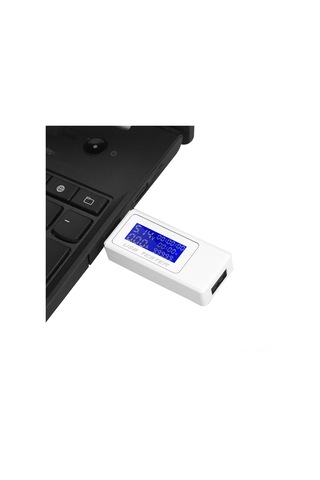 Qingmipy Beyaz Usb Akım/voltaj/güç Test Cihazı - Qc2.0/3.0 Desteğiyle 9 Fonksiyonlu Şarj Güvenlik Kontrol Cihazı Beyaz