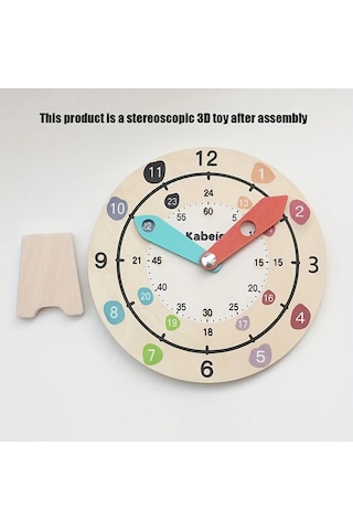 Willowhaven Ahşap Eğitici Çocuk Saati Zaman Yönetimi Öğrenme Oyuncağı