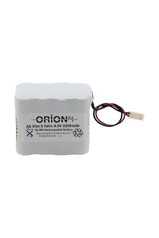 Orion 9.6V Aa 2200Mah Ni-Mh Konnektörlü Şarjlı Pil