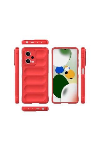 Xiaomi Poco X5 5g Kılıf Optimum Silikon - Kırmızı Çok Renkli