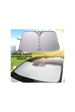 Bay Premium Katlanır Oto Ön Arka Cam Güneşliği Metalize Isı Yalıtımlı Çantalı 150x70cm Najmaddin