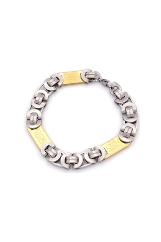 Çelik Kral Erkek Bileklik Eblk-530 Gümüş - Siyah